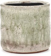 Serax Bloempot Flame Light Green-Groen-Wit H 13cm D 14cm