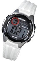 Xonix IN-001 digitaal horloge 34 mm 100 meter wit/ zwart