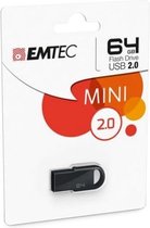 Emtec D250 Mini USB flash drive 64 GB USB Type-A 2.0 Zwart