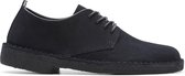 Clarks Desert London Dames Veterschoenen - Black Suede - Maat 40
