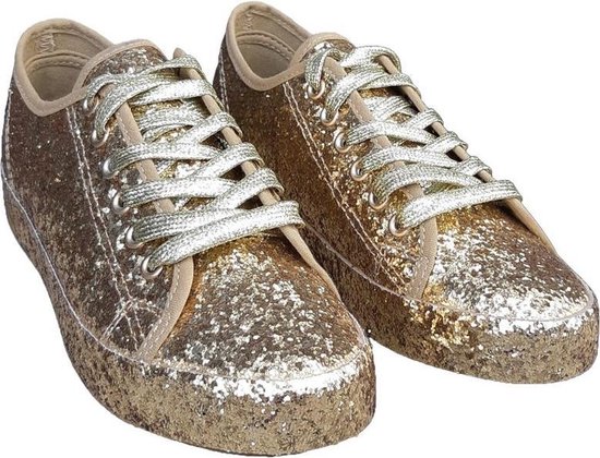 twijfel Verknald Voorzichtig Gouden glitter disco sneakers/schoenen voor dames 41 | bol.com