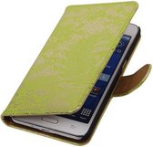 Lace Bookstyle Wallet Case Hoesje voor Galaxy Prime G530F Groen