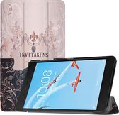 Tri-Fold Book Case - Geschikt voor Lenovo Tab E7 Hoesje - Invita