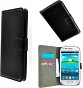 Samsung Galaxy S3 Mini i8190 Wallet Bookcase hoesje Zwart