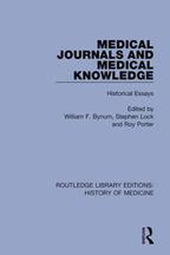 Routledge Library Editions: History of Medicine - Medical Jo ... - cover