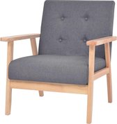 Fauteuil stof donkergrijs (incl. vloerviltjes)