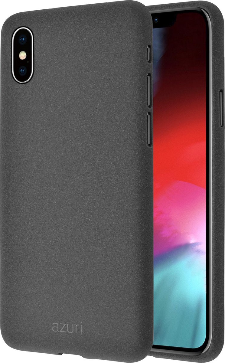 Azuri Apple iPhone Xs Max / 11 Pro Max hoesje - Zand textuur backcover - Grijs