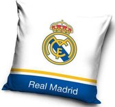 Real Madrid - Kussen - 40x40 cm - Wit/Blauw