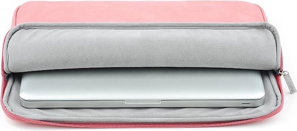 Canvas artisan laptop sleeve tot 13.3 inch Lichtroze