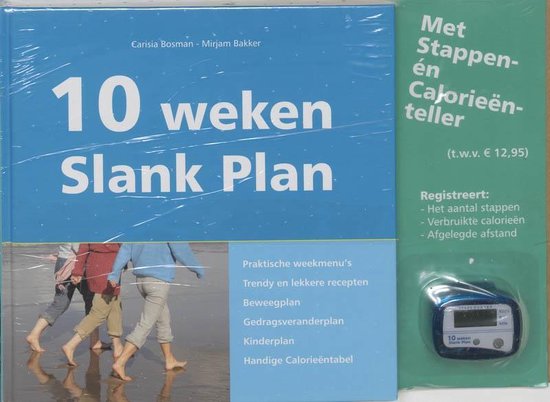 Cover van het boek '10 weken Slank Plan + stappenteller' van C.G.J. Bosman-Appelo en Mirjam Bakker-van Dam