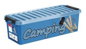 Boîte de rangement Sunware Q-Line - 9,5 L - Avec plateau - Bleu camping