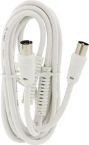 Q-Link Coax kabel 3CV2 HF 2 meter stekker recht Wit