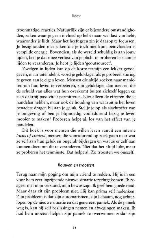 Tekstpagina met de kopjes 'Troost' en 'Rouwen en troosten maken'.