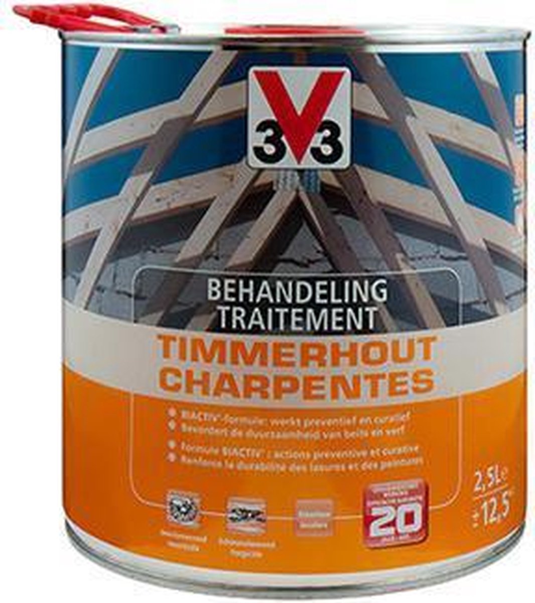 V33 Timmerhout - 2,5 l - 3-5 m²/l