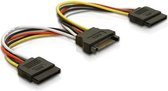 DeLOCK Cable Power SATA 15pin > 2x SATA HDD – straight