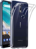 HB Hoesje Geschikt voor Nokia 7.1 - Siliconen Back Cover - Transparant