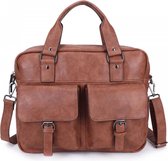 Wimona Camila 2077 Schoudertas / Laptoptas - 15,4 inch - Cognac