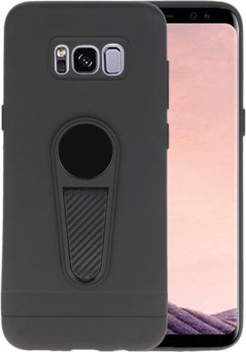 Zwart Magneet Stand Case hoesje voor Samsung Galaxy S8 Plus