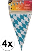 Oktoberfest - 4x stuks Vlaggenlijnen Oktoberfest Bayern 4 meter