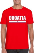 Rood Kroatie supporter t-shirt voor heren XL