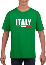 Groen Italie supporter t-shirt voor kinderen S (122-128)