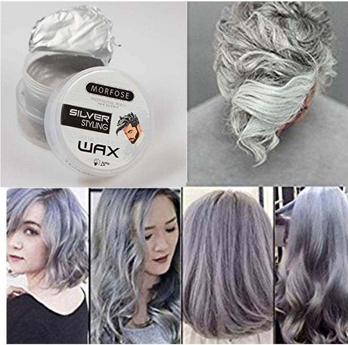 Combo_2 Morfose Haircolorwax - Black & Silver