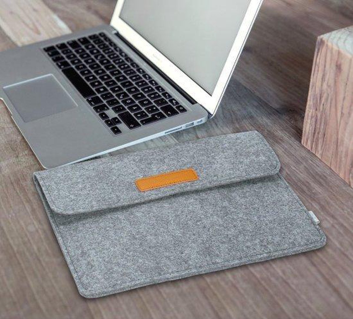 Laptop Vilten Soft Sleeve Met Handtas voor Lader & Muis Geschikt