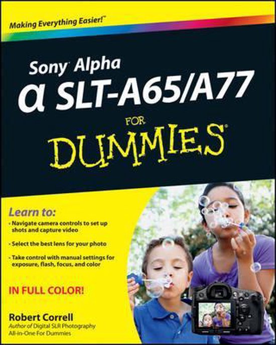 Sony Alpha Slt-A65/A77 For Dummies - cover