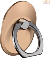 Porte-doigt anneau ovale couleur or - support pour téléphone ou tablette