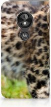 Motorola Moto E5 Play Uniek Standcase Hoesje Baby Luipaard