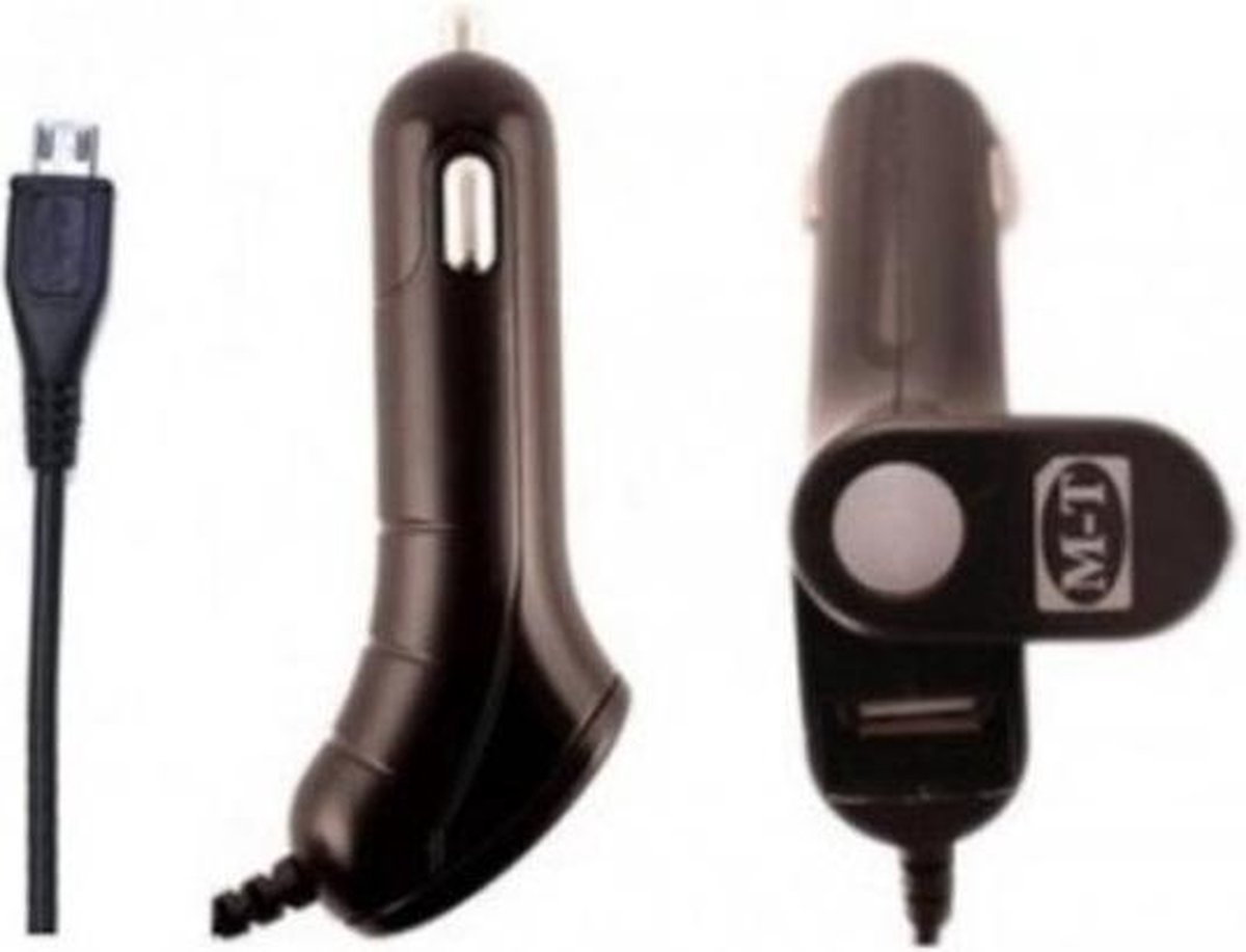 Autolader geschikt voor Garmin Nuvi 65 LMT - Extra USB poort - ABC-Led