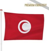 Tunesische Vlag Tunesië 150x225cm - Kwaliteitsvlag - Geschikt voor buiten