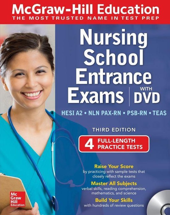 McGraw-Hill Education Nursing School Entrance Exams with DVD, Third Edition