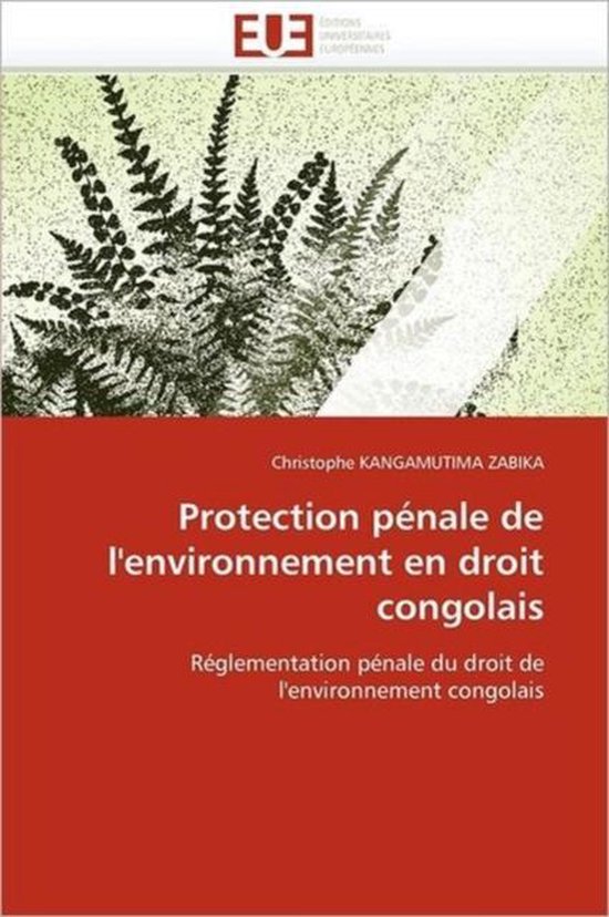 Protection pénale de l'environnement en droit congolais - cover