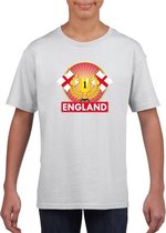 Wit Engeland supporter kampioen shirt kinderen 110/116
