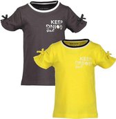 Blue Seven -  2pack - Shirts - Geel en Grijs - Maat 116