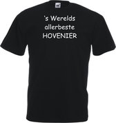 Mijncadeautje T-shirt - 's Werelds beste Hovenier - unisex Zwart (maat XXL)