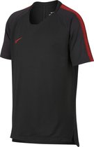 Nike Breathe Squad Top Junior Sportshirt - Maat M - Unisex - grijs/rood