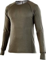 Armadillo Merino - Falcon - Raptor Long Sleeve Crew Neck Shirt -Olive