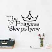Muursticker Princess sleeps here