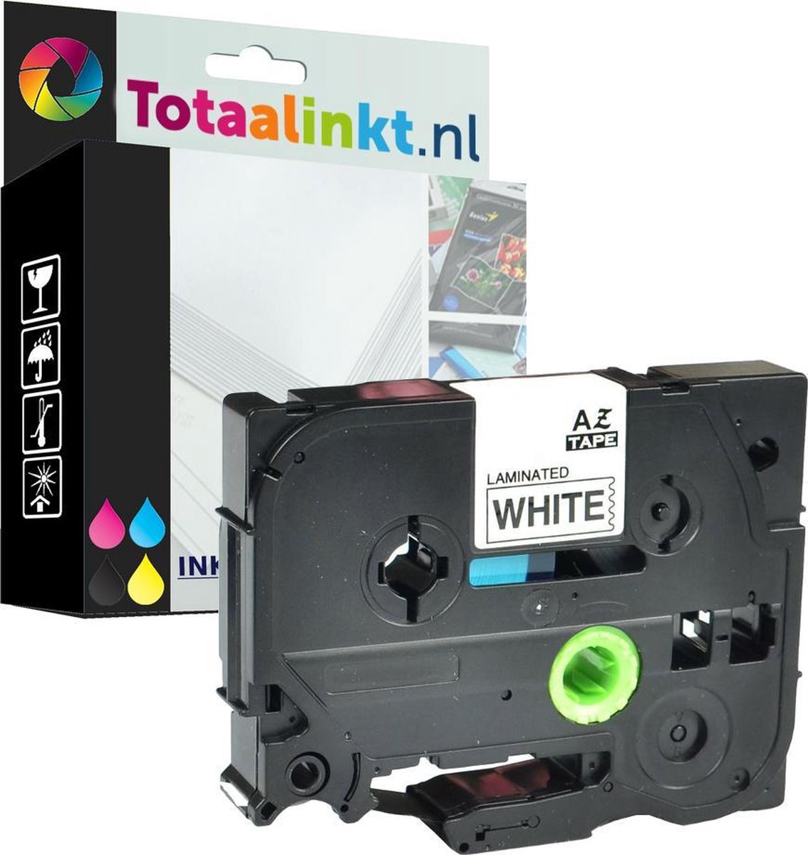 Brother P-Touch 1200 (TZe231) 12mm Black op wit Gelamineerd zelfklevend tape | huismerk