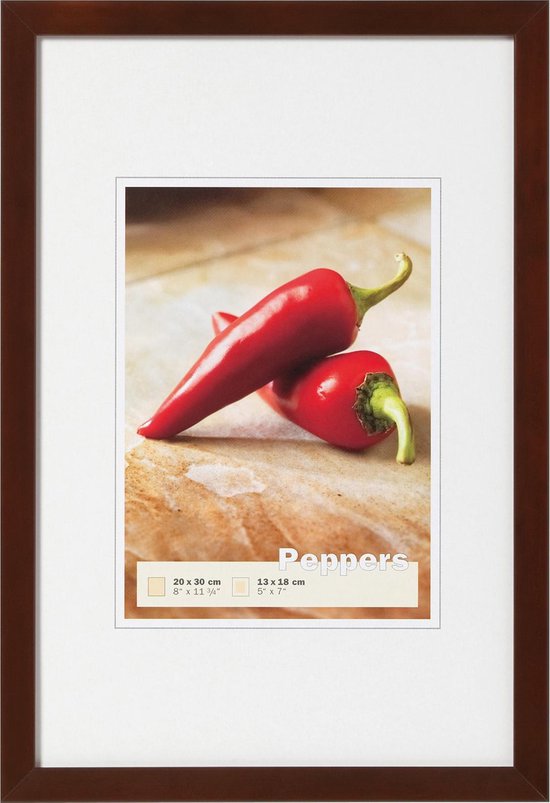 Walther Peppers - Cadre photo - Format photo 40x60 cm - Noyer