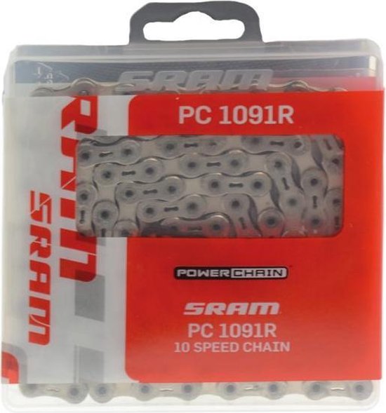 Sram Pc-1091r 10 Speed Chain With Powerlock 114 Links SRAM PC-1091R PowerChain II 10 Speed Bike Chain PC1091R | UK 11 Speed Chain