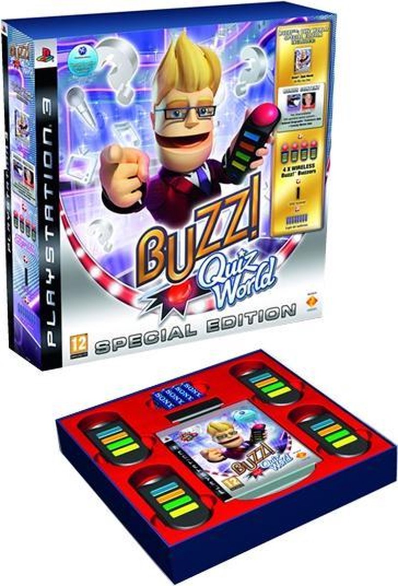 Buzz! Quiz World + 4 Wireless Buzzers | Games | bol