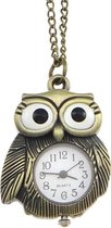 Treasure Trove® Uil Ketting Horloge - Dames Horloge - Kinderhorloge Meisje - 78cm
