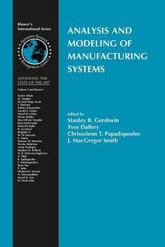 Analysis and Modeling of Manufacturing Systems - cover