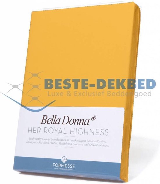 Bella Donna Lits-jumeaux XL Hoeslaken Jersey - goudgeel-0040 200/220-220/240