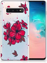 Geschikt voor Samsung S10 TPU Siliconen Hoesje Design Blossom Red