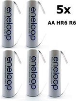 5 Stuks - Eneloop Batterij AA HR6 R6 met U-soldeerlipjes