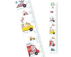 foto van Groeimeter Vroem, vroem auto's|Meetlat met auto’s en dieren